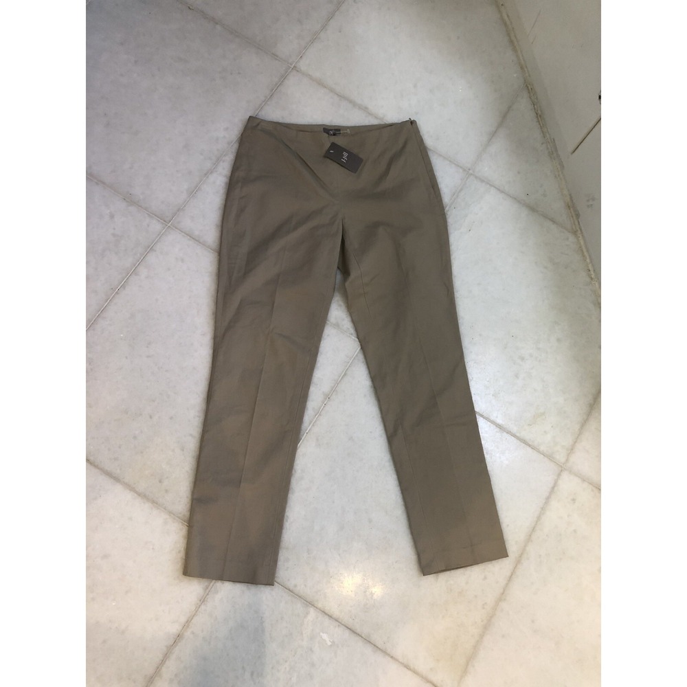 J. Jill Womens Live-In Chino Pants 2 Khaki Beige Stretch Slim Career 714912